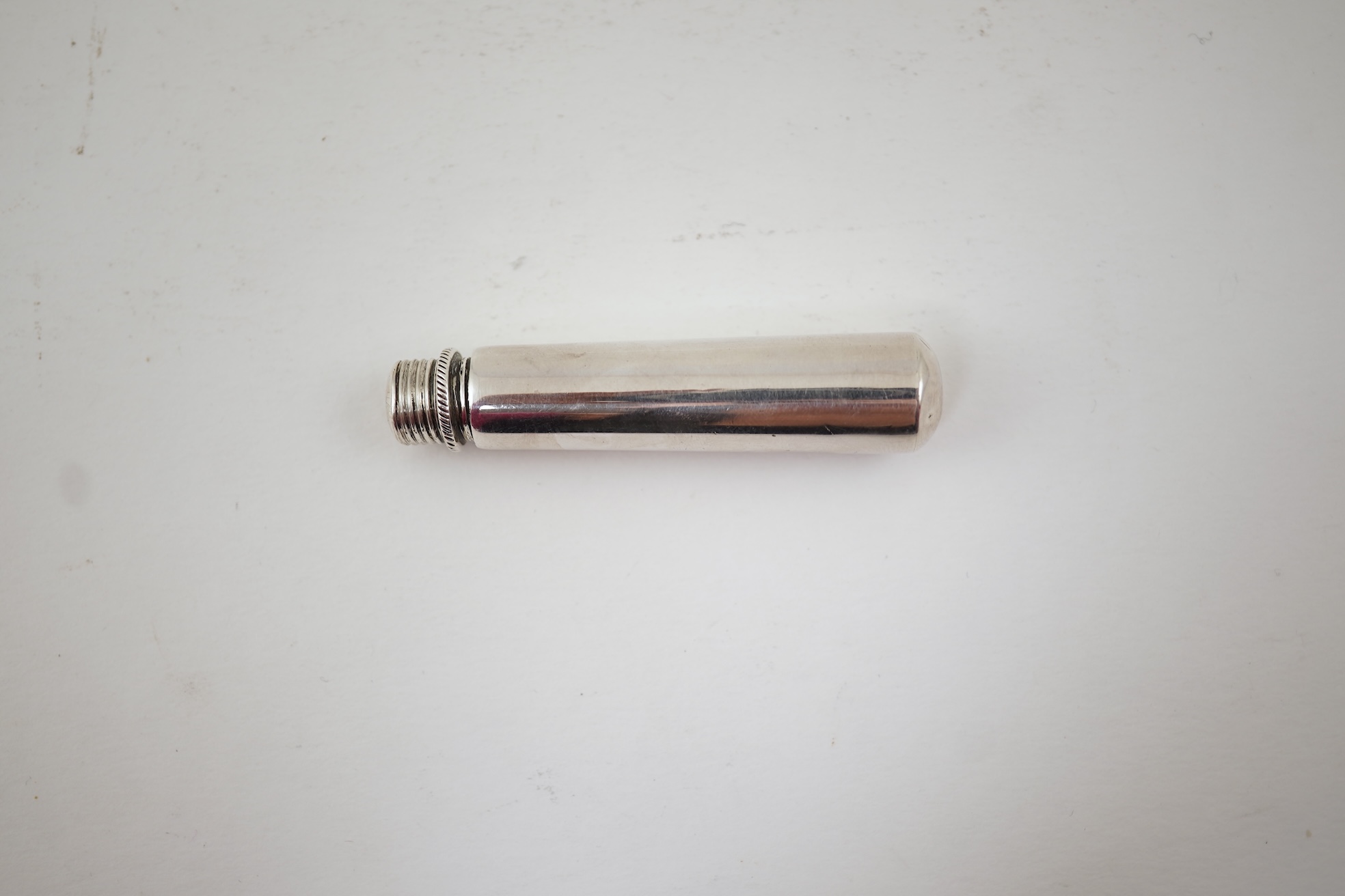 An early Victorian silver travelling apple corer, by Joseph Wilmore